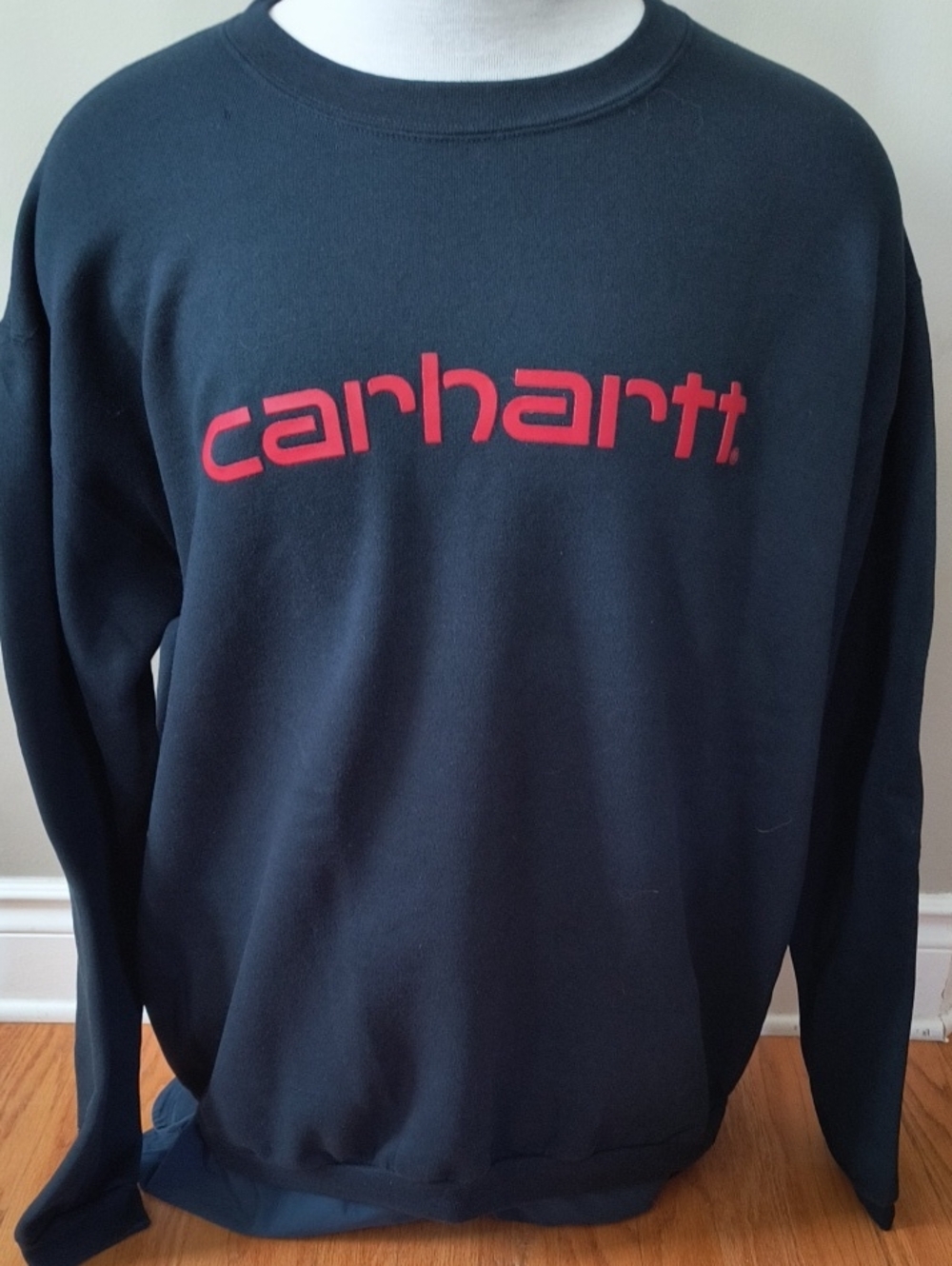 Carhartt Black Sweatshirt with Red Logo, 3XL